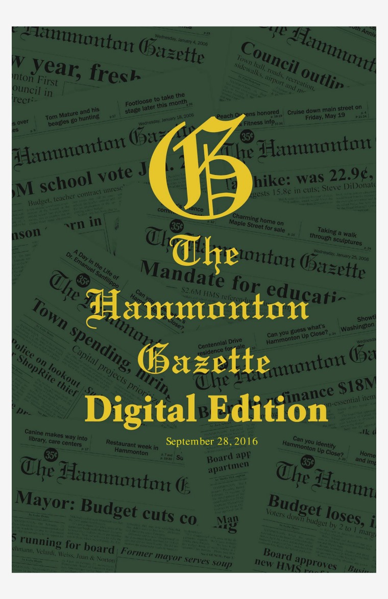 The Hammonton Gazette 09/28/2016 Edition
