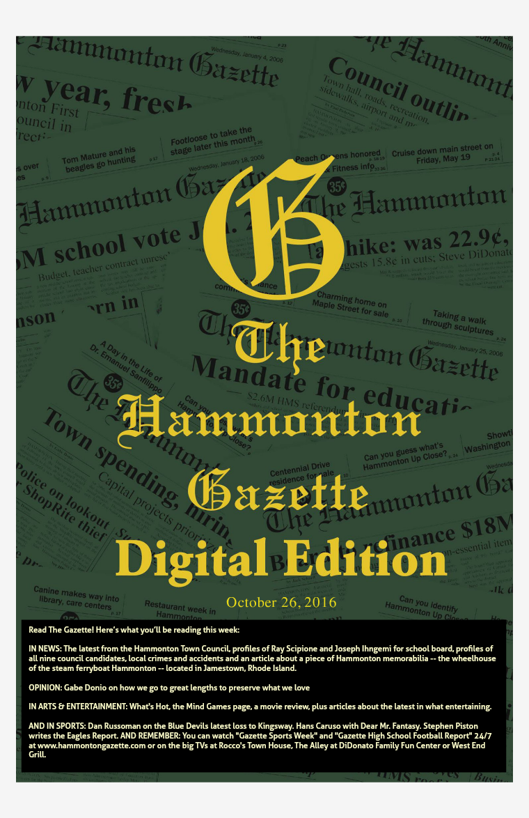 The Hammonton Gazette 10/26/16 Edition