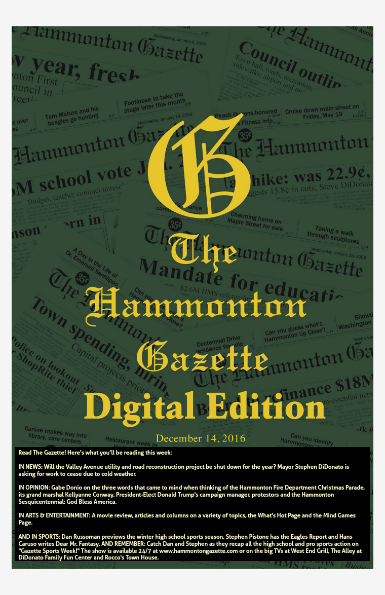 The Hammonton Gazette 12/14/16 Edition