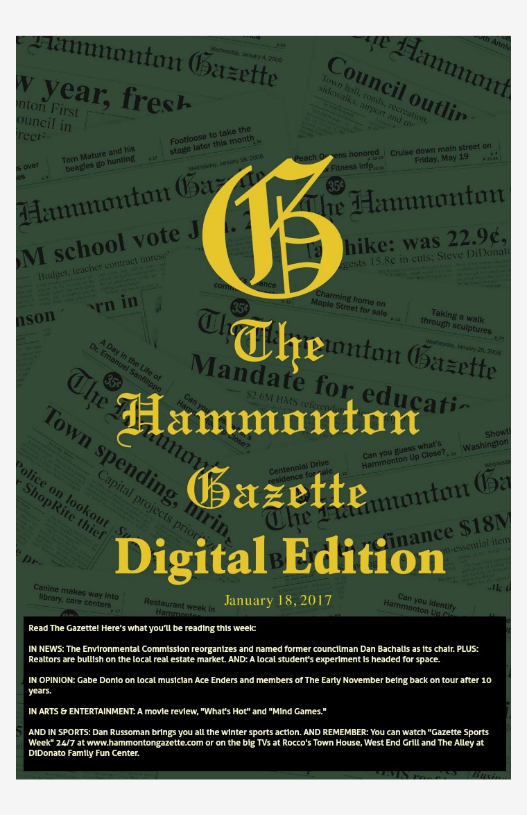 The Hammonton Gazette 01/18/17 Edition