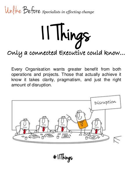 #11 Things - Only a connected Executive could know…