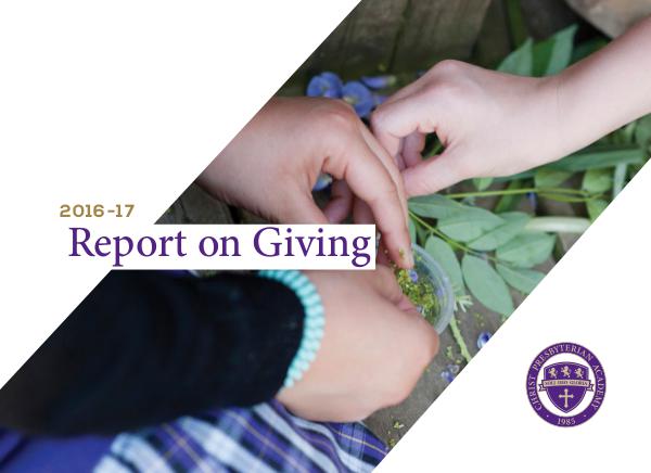 CPA Report on Giving 2016-17 CPA Report on Giving 2016-17