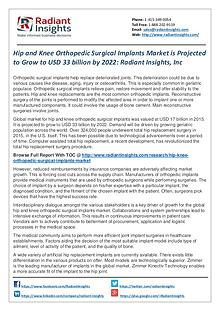 Hip and Knee Orthopedic Surgical Implants Market 2022