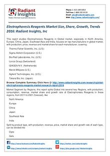Electrophoresis Reagents Market Size, Share, Growth, Trends 2016