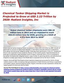 Chemical Tanker Shipping Market is Projected to Grow at USD 2.23