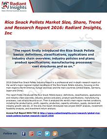 Rice Snack Pellets Market Size, Share, Trend and Research Report 2016