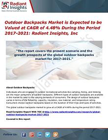 Outdoor Backpacks Market is Expected to Be Valued at CAGR of 4.48%