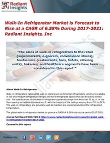 Walk-In Refrigerator Market is Forecast to Rise at a CAGR of 6.58%