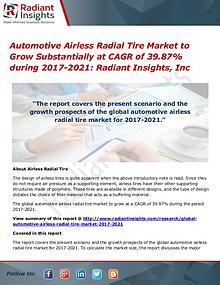 Automotive Airless Radial Tire Market to Grow Substantially