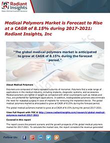 Medical Polymers Market is Forecast to Rise at a CAGR of 8.15%