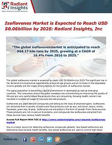 Isoflavones Market is Expected to Reach USD 50.06billion by 2025