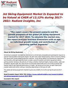 Jet Skiing Equipment Market is Expected to Be Valued at CAGR of 12.12