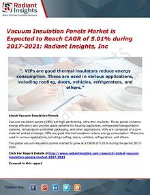 Vacuum Insulation Panels Market is Expected to Reach CAGR of 5.01%