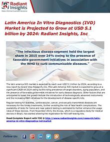 Latin America in Vitro Diagnostics (IVD) Market is Projected to Grow