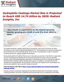 Hydrophilic Coatings Market Size is Projected to Reach USD 14.74