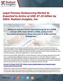 Legal Process Outsourcing Market is Expected to Arrive at USD 27.19