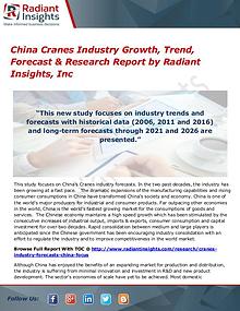 China Cranes Industry Growth, Trend, Forecast & Research Report