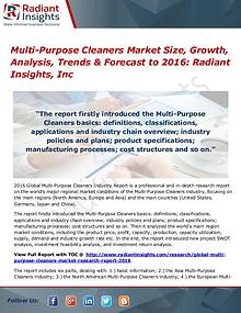 Multi-Purpose Cleaners Market  Size, Share & Growth by 2016