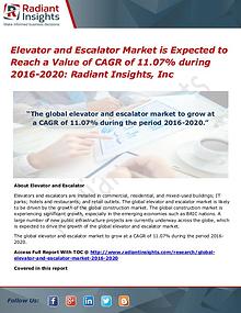 Elevator and Escalator Market is Expected to Reach a Value of CAGR