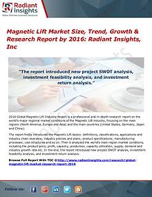 Magnetic Lift Market Size, Trend, Growth & Research Report by 2016
