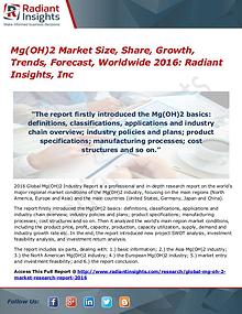 Mg(OH)2 Market Size, Share, Growth, Trends, Forecast, Worldwide 2016