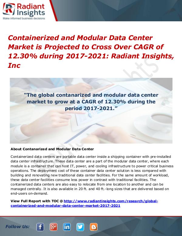 Containerized and Modular Data Center Market Containerized and Modular Data Center Marke 2021
