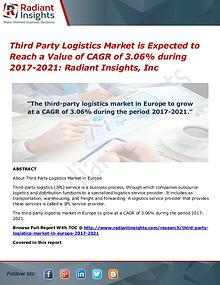 Third Party Logistics Market is Expected to Reach a Value of CAGR