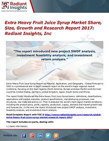 Extra Heavy Fruit Juice Syrup Market Share, Size, Growth 2017