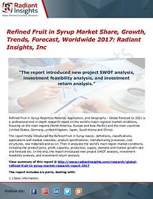 Refined fruit in syrup market trends, forecast, worldwide 2017