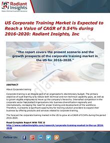 US Corporate Training Market is Expected to Reach a Value of CAGR