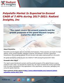 Polyolefin Market is Expected to Exceed CAGR of 7.48% During2017-2021