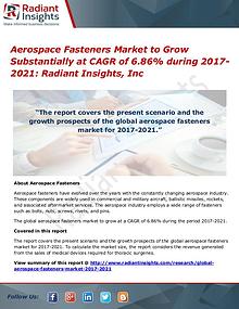 Aerospace Fasteners Market to Grow Substantially at CAGR of 6.86%