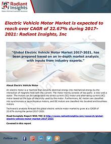 Electric Vehicle Motor Market is Expected to Reach Over CAGR of 22.67