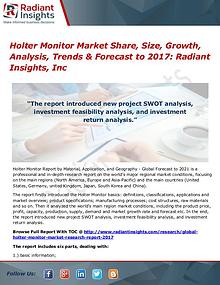 Holter Monitor Market Share, Size, Growth, Analysis, Trends 2017