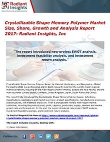 Crystallizable Shape Memory Polymer Market Size, Share, Growth 2017