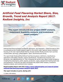 Artificial Food Flavoring Market Share, Size, Growth, Trend 2017