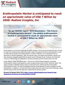 Erythropoietin Market is anticipated to reach