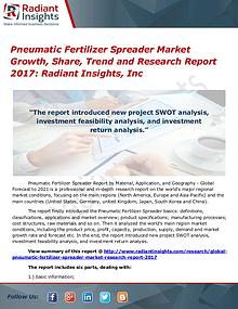 Pneumatic Fertilizer Spreader Market Growth, Share, Trend 2017
