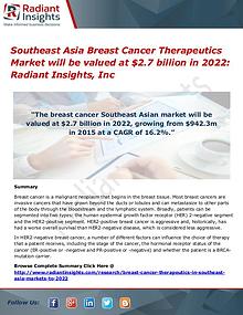 Southeast Asia Breast Cancer Therapeutics Market 2022