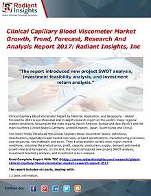 Clinical Capillary Blood Viscometer Market Growth, Trend 2017