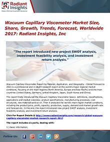 Wacuum Capillary Viscometer Market Size, Share, Growth, Trends 2017