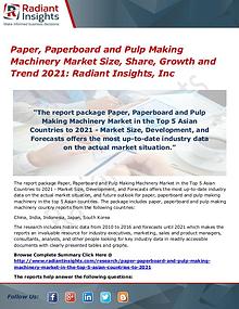 Paper, Paperboard and Pulp Making Machinery Market Size, Share 2017