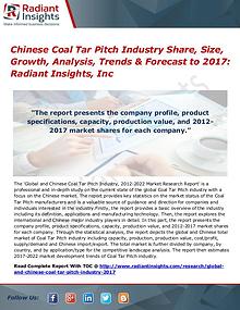 Chinese Coal Tar Pitch Industry Share, Size, Growth, Analysis 2017
