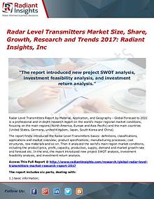 Radar Level Transmitters Market Size, Share, Growth, Research 2017