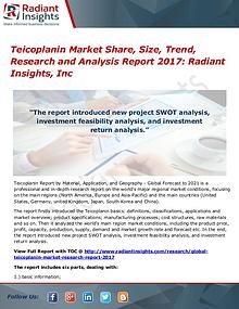 Teicoplanin Market Share, Size, Trend, Research 2017