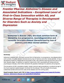Frontier Pharma Alzheimer’s Disease and Associated Indications
