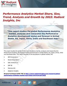 Performance Analytics Market Share, Size, Trend, Analysis 2022