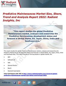 Predictive Maintenances Market Size, Share, Trend 2022