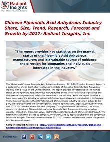 Chinese Pipemidic Acid Anhydrous Industry Share, Size, Trend 2017