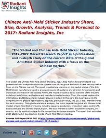 Chinese Anti-Mold Sticker Industry Share, Size, Growth, Analysis 2017